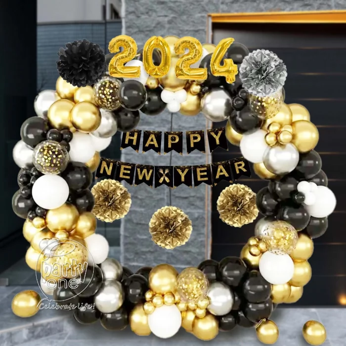 festival decorations Premium Black and Gold New Year Decor